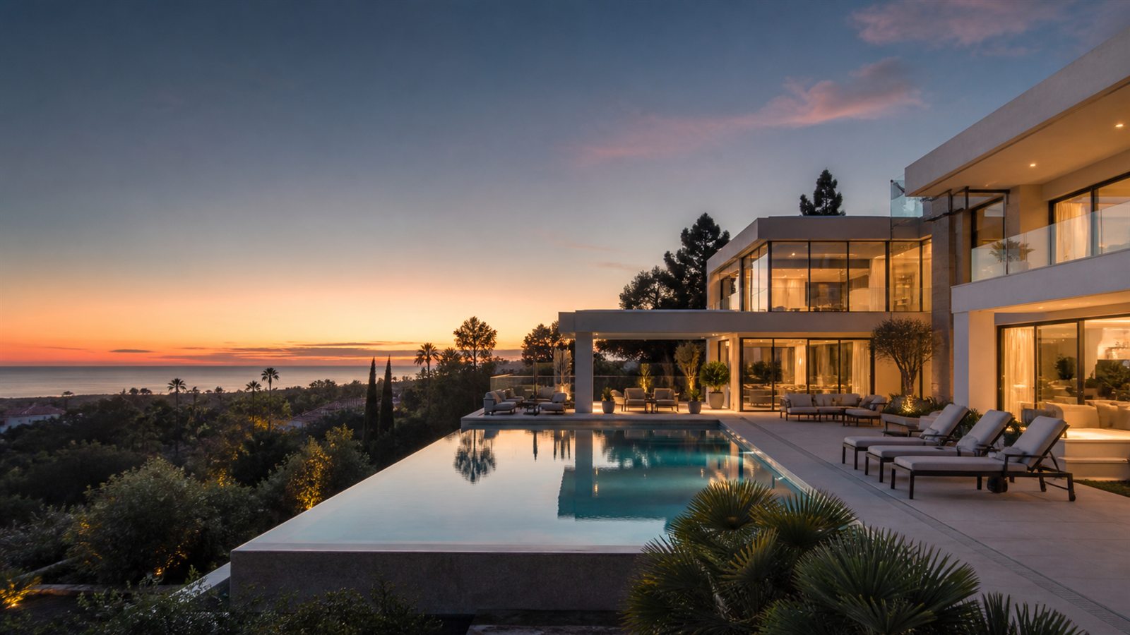 Villa de luxe à Marbella avec piscine, terrasses et grands espaces extérieurs